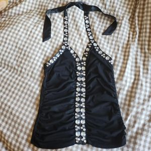 Jeweled Halter Top